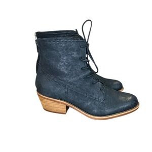 Sofft Annalise Black Lace Up Back zip Boots Women’s Size 8.5